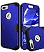 TOPSKY Compatible with iPhone 7 Plus Case Three Layer Shockproof Heavy Duty High Impact Resistant Hybrid Protective Cover Case for Apple iPhone 7 Plus 5.5 inch,Dark Blue Black