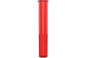 DRAGON CHEWER 116mm CR Plastic Packaging Pop Top Tubes - Child Resistant Travel Holder Vial Containers - 500 Qty (Translucent Red)