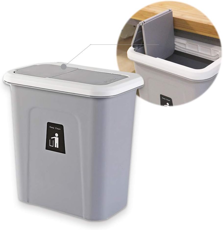 Hängender Abfalleimer, ür-Abfalleimer, Schrank-Abfalleimer, Küchen-Mülleimer, Abfallsammler Multi-Kitchenbox, Push-top Trash Can Hanging, Weiß