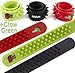 Fidget Toys for Sensory Kids - Dragon & Dinosaur Soft Silicone Spike Slap Bracelets - Stress Relief Toys for Focus, Calm and Fun in Red, Black and Glow Green