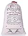 Jolly Jon Large Christmas Bags Santa Sacks - Ivory Color Santa Claus Design - Reusable Cotton Santa Sack 27 x 19 size