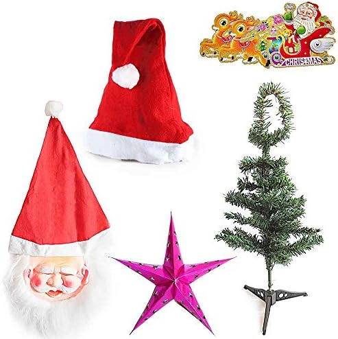Gift Shopee Happy Christmas Tree | Xmas Big Star | Santa Mask & Santa Cap Gift Hamper 107