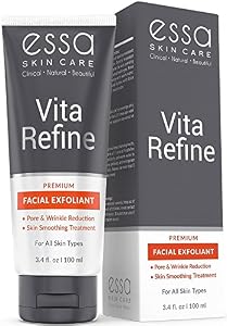 Image of Vita Refine Exfoliating Face Scrub by Essa | Natural Beauty & Skin Care Product | Pore Minimizer Microdermabrasion Wash for Men and Women | Ideal for Oily, Dry, Combination, Sensitive Skin | 3.
