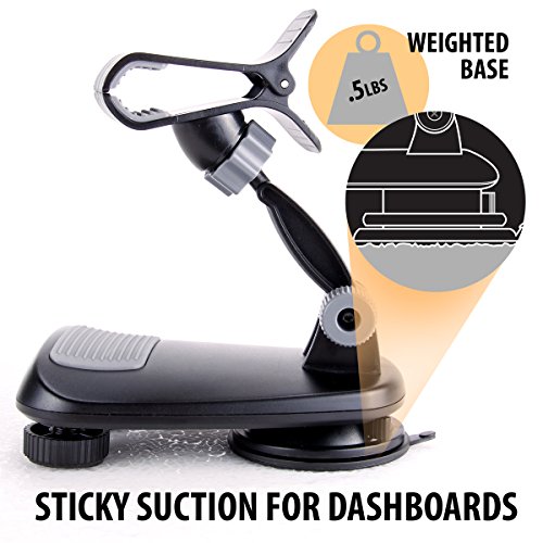 image for USA Gear Universal Dashboard Mount Holder w/ Suction Cup Hold, Non-Sli