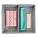 InterDesign Aldo Fabric Dresser drawer Storage Organizer for Underwear, Socks, Bras, Tights, Leggings - Large, 2 Compartments, Gray