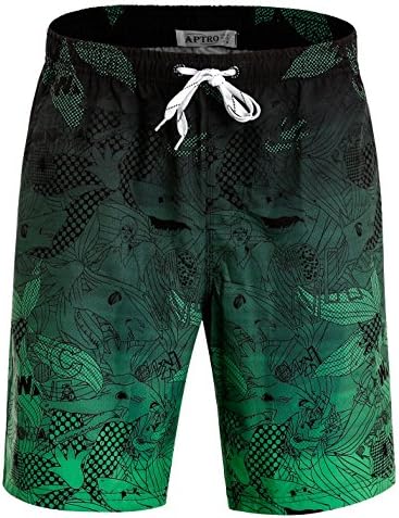 APTRO Men's Swim Trunks with Pockets Quick Dry 4 Way Stretch Shorts DZSK HWP023 M