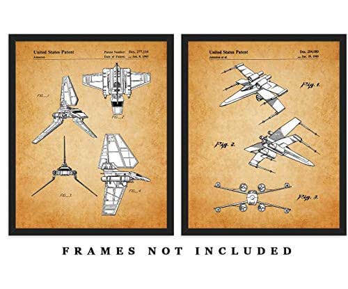 Amazon.com: Vintage Star Wars Vehicles Patent Poster Prints – Set of 2