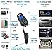 8 In 1 T10 Wireless In-Car Bluetooth FM Transmitter for Car With 1.44 Inch Display USB Charger MP3 Player Transmits TF Card Aux In iPhone Samsung Pixel's Music Call Google Navigation To Car Speaker
