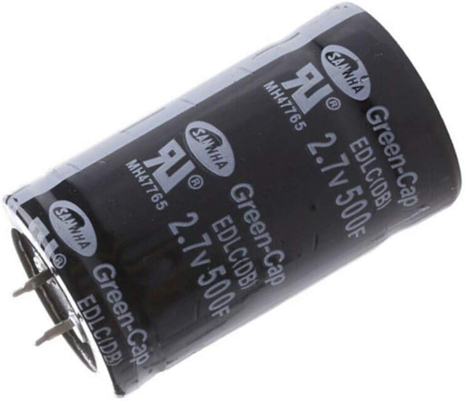 TEEKOO Car Farad Capacitor, 2.7V 500F Automobile Car Farad Capacitor 35 * 60MM Capacitor With 2 Feet Kit