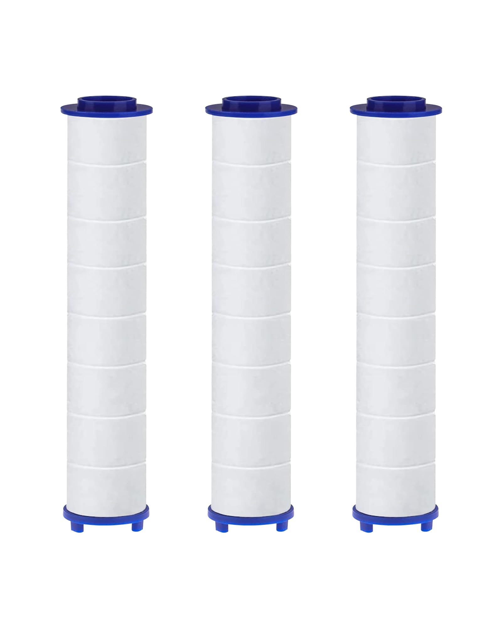 Set of 3 PP Cotton Filters with Calcium Sulfite Balls for HAPPUP Shower Head, Filtered Sediment Cartridge, Shower Head Filter 10.5x2 cm