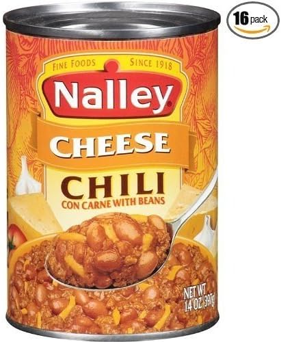 NalleyCheese Chili Con Carne with Beans, 14-ounce Cans (Pack of 16)