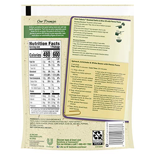 Knorr Whole Grain Pasta For a Delicious Pasta Side Dish Roasted Garlic