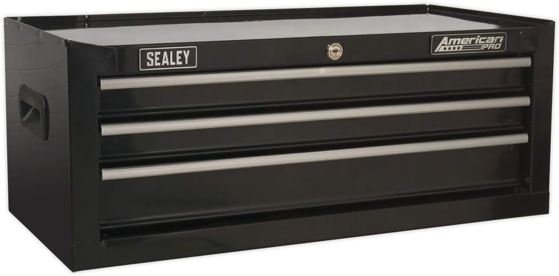 Sealey Ap223B Mid-Box 3 Drawer With Ball Bearing Runners - Black, Medium