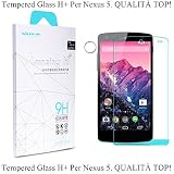 Nilkin Nikay 9H Hardness Tempered Glass Front Screen Protectors for Google Nexus 5 - Retail Packaging - Clear