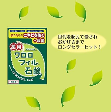 Amazon クロロフィル石鹸 復刻版 85g 医薬部外品 黒龍堂 洗顔せっけん 通販