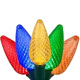 C9 Multicolor Christmas Lights Set of 25, 17 Ft, Multi Colored Christmas Lights Outdoor C9 LED Christmas Lights Multicolor C9 Christmas Lights Party Multicolor LED Christmas Lights