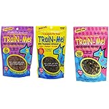 Crazy Dog Train-Me! Training Reward Dog Treats 3 Flavor Variety Bundle: (1) Train-Me! Bacon Flavor, (1) Train-Me! Chicken Flavor, and (1) Train-Me! Beef Flavor, 4 Oz. Ea. (3 Bags Total)