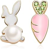 Easter Earrings Rabbit Bunny Carrot Stud Earrings Funny Earring