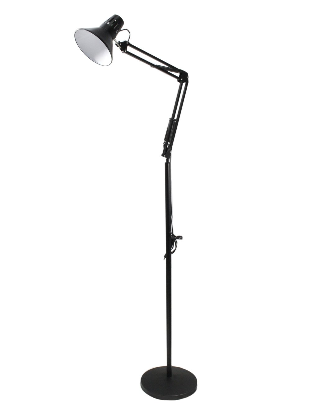 Lampada Da Terra MeineWunschleuchte In Metallo Nero Opaco, Faretto Orientabile, H 151 Cm, Con LED GU10 Dimmerabile - 4