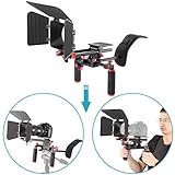 Neewer Camera Movie Video Making Rig System Film-Maker Kit for Canon Nikon Sony and Other DSLR Cameras, DV Camcorders,Includes: Shoulder Mount, Standard 15mm Rail Rod System, Matte Box (Red and Black)