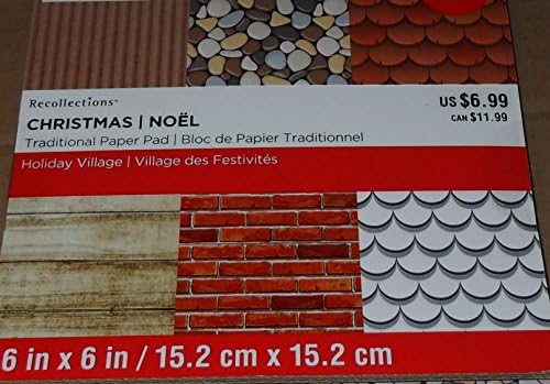 Recollections Christmas Traditional Paper Pad Holiday Village - 6 Designs; 6 in x 6 in; 18 sheets