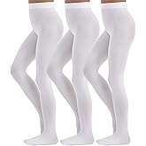 MANZI 3 Pairs Girls Tights Footed Toddler Dance Tights Kids Ballet Stockings Ultra Soft