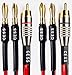 CESS-024-6i Banana Plugs to RCA Cable 6-inch, Phono Banana Speaker Cable, 2 Pack