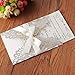 Hosmsua 20x Laser Cut Lace Flora Wedding Invitation Cards with Ribbon Bow and Envelopes for Bridal Shower Engagement Birthday Graduation Party 20pcs (Sliver Glitter)