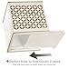 Creative Scents Diamond Lattice Tissue Box Cover Square - White and Gold Tissue Box Holder with Bottom Slider - Decorative Cube Tissue Holder for Bathroom - White Bathroom Decor