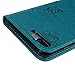 YOKIRIN iPhone 7 Plus Wallet Case, iPhone 8 Plus Case, Embossed Ant Flower Flip Magnet Closure Premium PU Leather Soft TPU Inner Case Credit Card Slots Protective Cover for iPhone 7/8 Plus - Blue