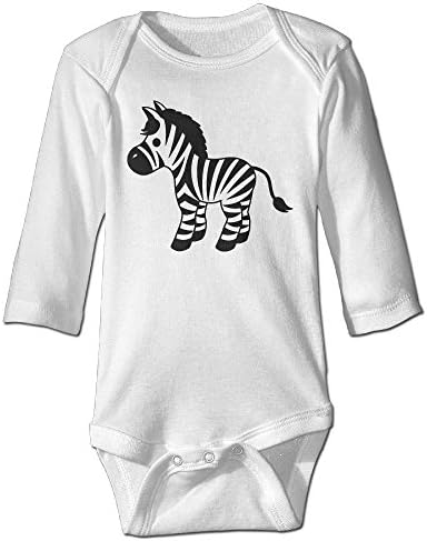ASHIN Funny Horse Zebra Print For 6-24 Months Boys&Girls Romper Outfits 6 M White