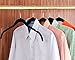 Utopia Home Premium Shirt Hangers (Pack of 30, Black) - Heavy Duty - Non Slip - Velvet Shirt/Dress Hangers