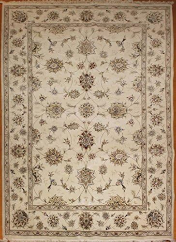 6' x 9' Traditional Hand Knotted Wool and Silk India Rug MT-5