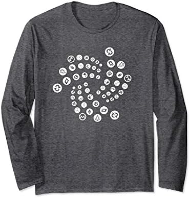 Unisex Cryptocurrency IOTA Ethereum Litecoin LS-Shirt For Women Man Medium Dark Heather