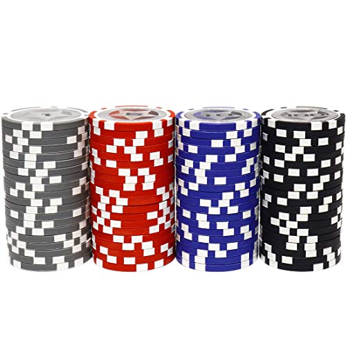KAILE Poker Chips Set Heavy Duty 13 Gram Chips Texas Holdem Cards Game Blackjack Gambling Chips with Aluminum Case (200 pcs)