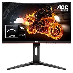AOC Gaming C24G1 - 24 Inch FHD Curved Monitor, 144Hz, 1ms, VA, AMD FreeSync, Height Adjust, FlickerFree (1920 x 1080…