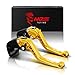 MZS Short Brake Clutch Levers Compatible with GSXR600 2006-2010| GSXR750 2006-2010| GSXR1000 2005-2006 Gold