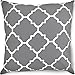 Utopia Bedding Decorative Square 18 x 18 Inch Throw Pillow - Grey Moroccan Quatrefoil Lattice Cushion Pillow