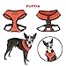 Puppia Soft Dog Harness No Choke Over-The-Head Triple Layered Breathable Mesh Adjustable Chest Belt and Quick-Release Buckle, Orange, Medium