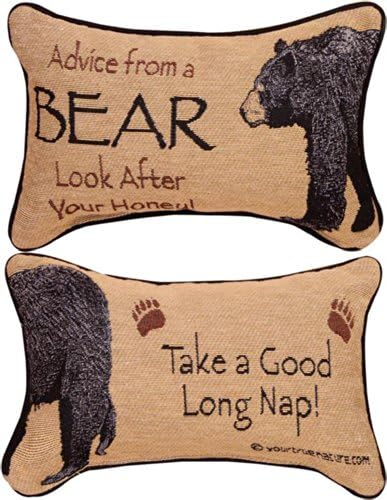 Amazon Com Throw Pillows Advice From A Bear Reversible Throw
