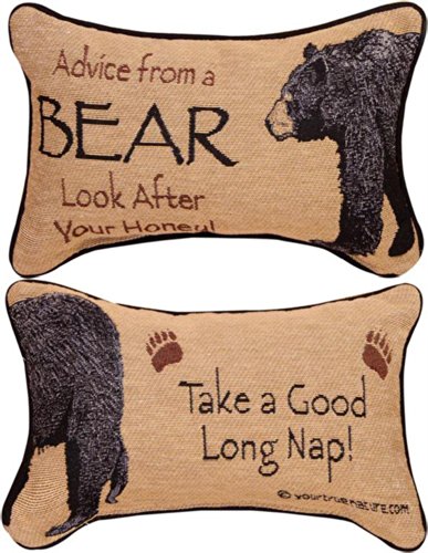 Amazon Com Throw Pillows Advice From A Bear Reversible Throw
