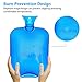 Hot Water Bottle, Ohuhu 2L Classic Premium Transparent Hot or Cold Water Bag for Pain Relief Hot Pack Therapy 2000ml 68oz, Blue, Home and Outdoor
