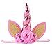 FYMNSI Baby Girls 1st Birthday Unicorn Cake Smash Floral Romper + Skirt + Unicorn Headband + Shoes 4PCS Outfits White
