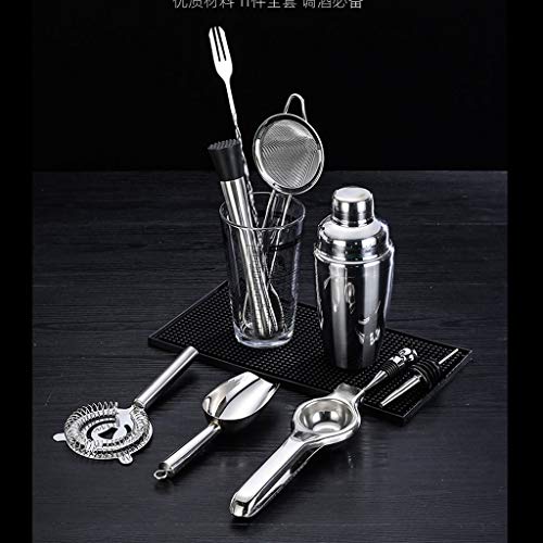Sektkühler Eisbehälter Weinkühler Premium-Cocktail Shaker Bar Werkzeug-Set (11 Stück) gebürstetem Edelstahl Barkeeper… – Bild 7