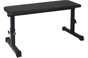 ATHFINER Adjustable Weight Bench Heavy Duty Steel Flat Workout Bench for Home Gym with Quick Assembly, Anti-Slip Base Multi-Functional Strength Training Bench for Full-Body Workouts