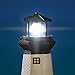 Bits and Pieces - Solar Lighthouse Outdoor Sculpture - Garden Décor and Lighting - Hand Painted Durable Resin - Illuminate Your Patio, Yard or Poolside with This Decorative Solar Light Statue