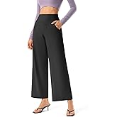 SOLUNSO Women's Wide Leg Dress Pants for Work - High Waisted Business Casual Pants with Pockets, Soft Comfy Loose Fits