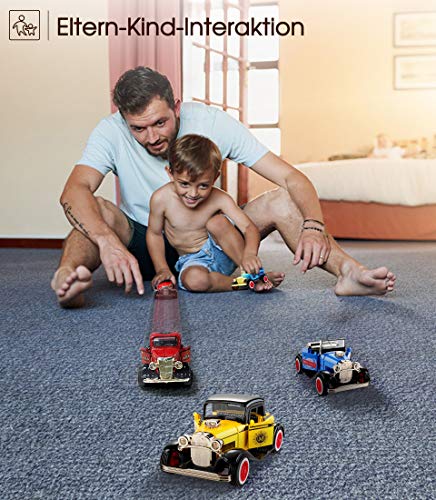 image for Geyiie Small Cars Toys for Toddlers, Pull Back Vehicles Classical Cars
