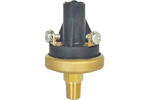 XYZIL Adjustable Oil Pressure Switch Sensor 765754 76575-4 4D-4785 1/8-27NPT 4 PSI-7 PSI Normally Open Compatible with Hobbs Honeywell M4006-4 Compatible with Caterpillar CAT 2Y-4439 (Brass Housing)