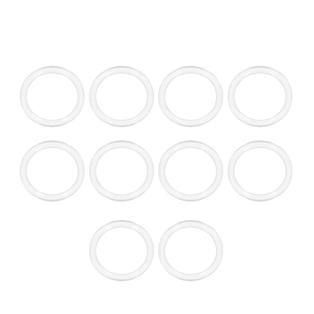 Photo 1 of uxcell Silicone O-Ring, 27mm OD, 21mm ID, 3mm Width, VMQ Seal Rings Gasket, White, Pack of 10